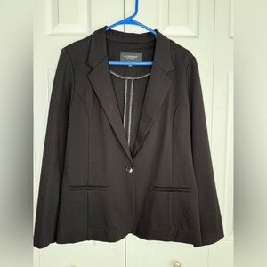 Liverpool Blazer Jacket Women’s Black One Button Corpcore Officecore Sz Med